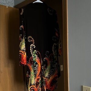 Elegant Paisley Brown Dress